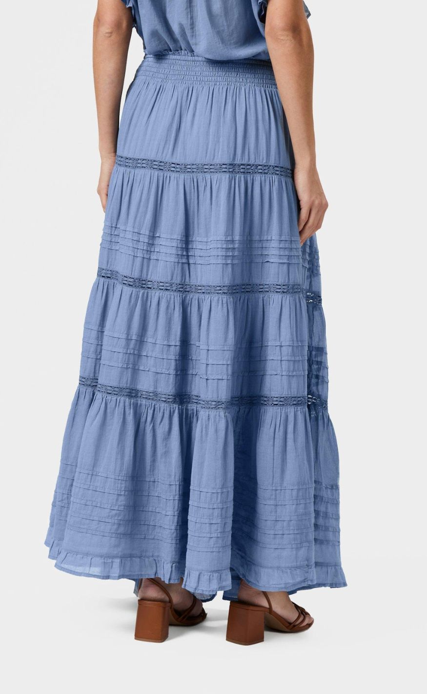 Neo Noir Skjørt - Felicia S Voile - Smoke Blue