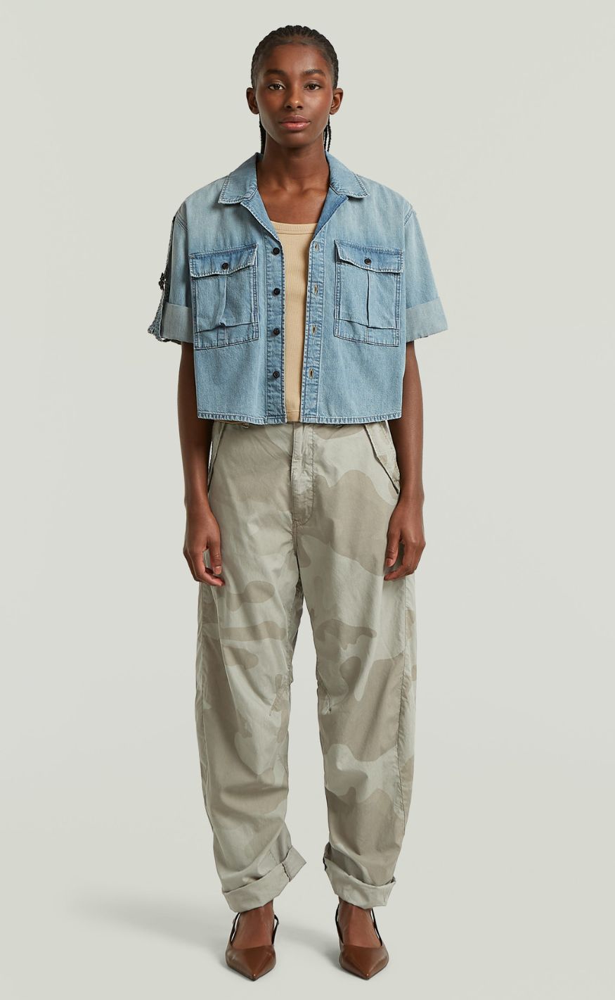 G-STAR Bukser -3D Boyfriend Pants Wmn - It Orphus/Summer Camo
