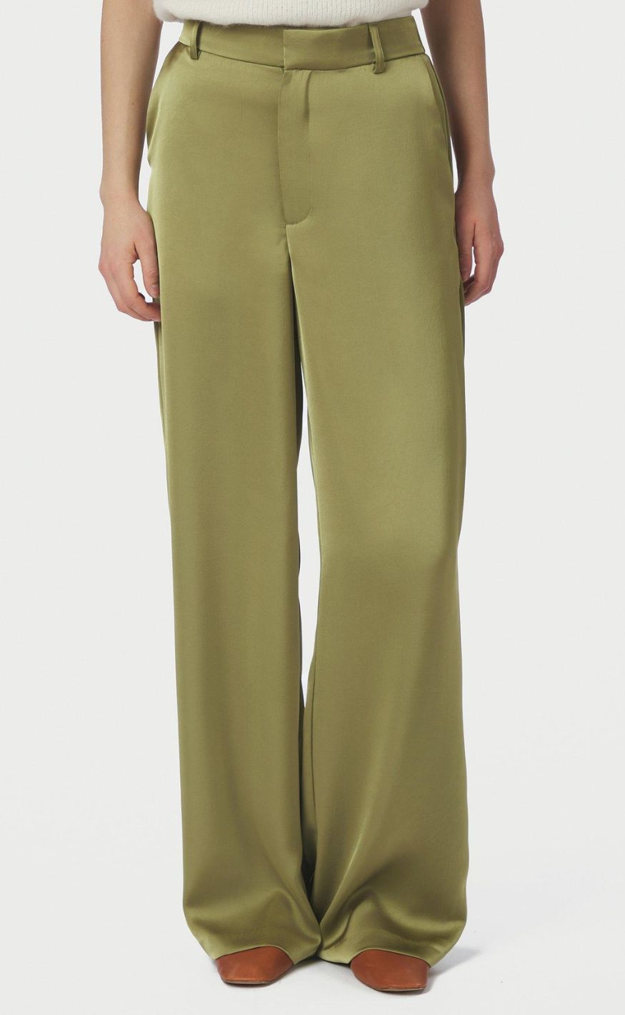 Neo Noir Bukser - Emmett Heavy Sateen - Sage Green