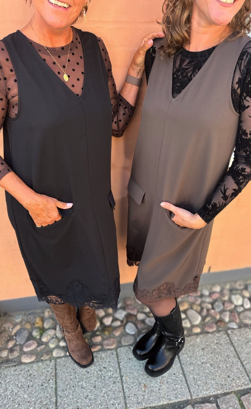 Say INA Copenhagen Kjole - Jessi Lace Spencer - Dark Brown