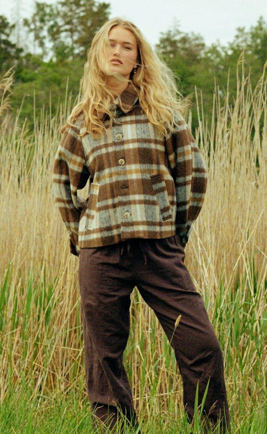 Neo Noir Jakke - Quinn Check - Camel