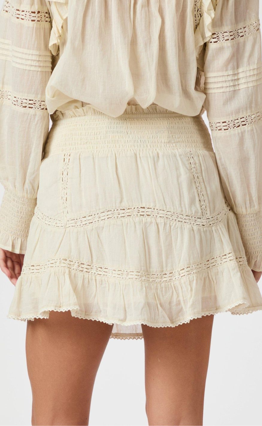 Neo Noir Skjørt - Robby S Voile - Light Yellow