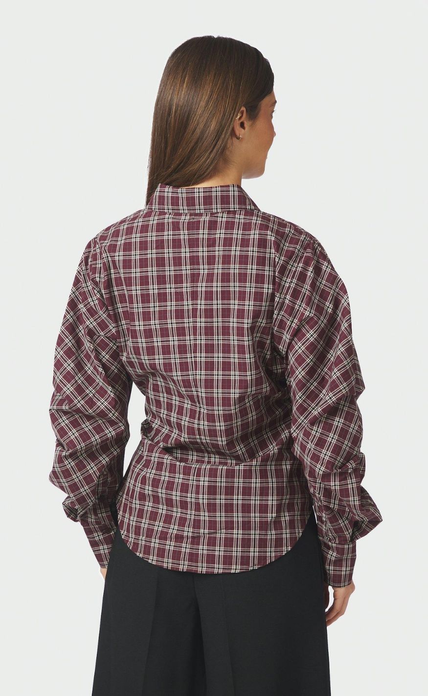 Neo Noir Skjorte - Neoella Medium Check - Plum