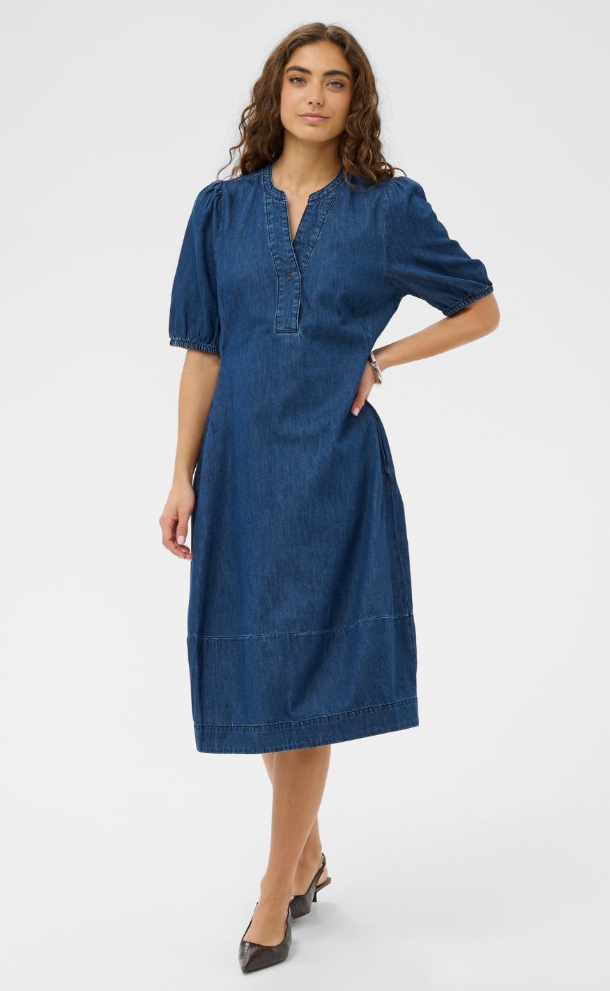 Culture Kjole - Mona Arpa - Dark Blue Wash