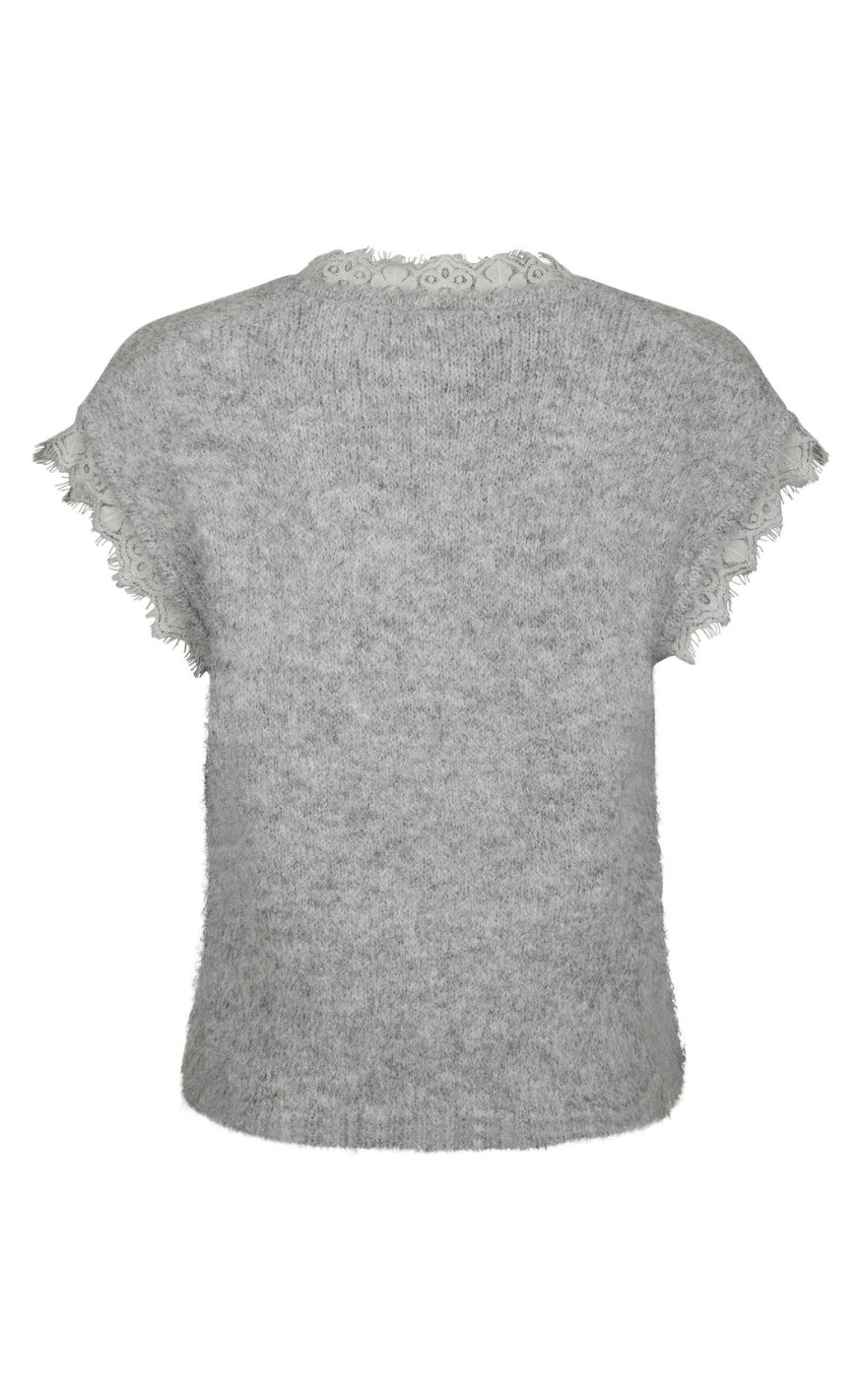 Neo Noir Vest - Vivane Lace - Grey Melange