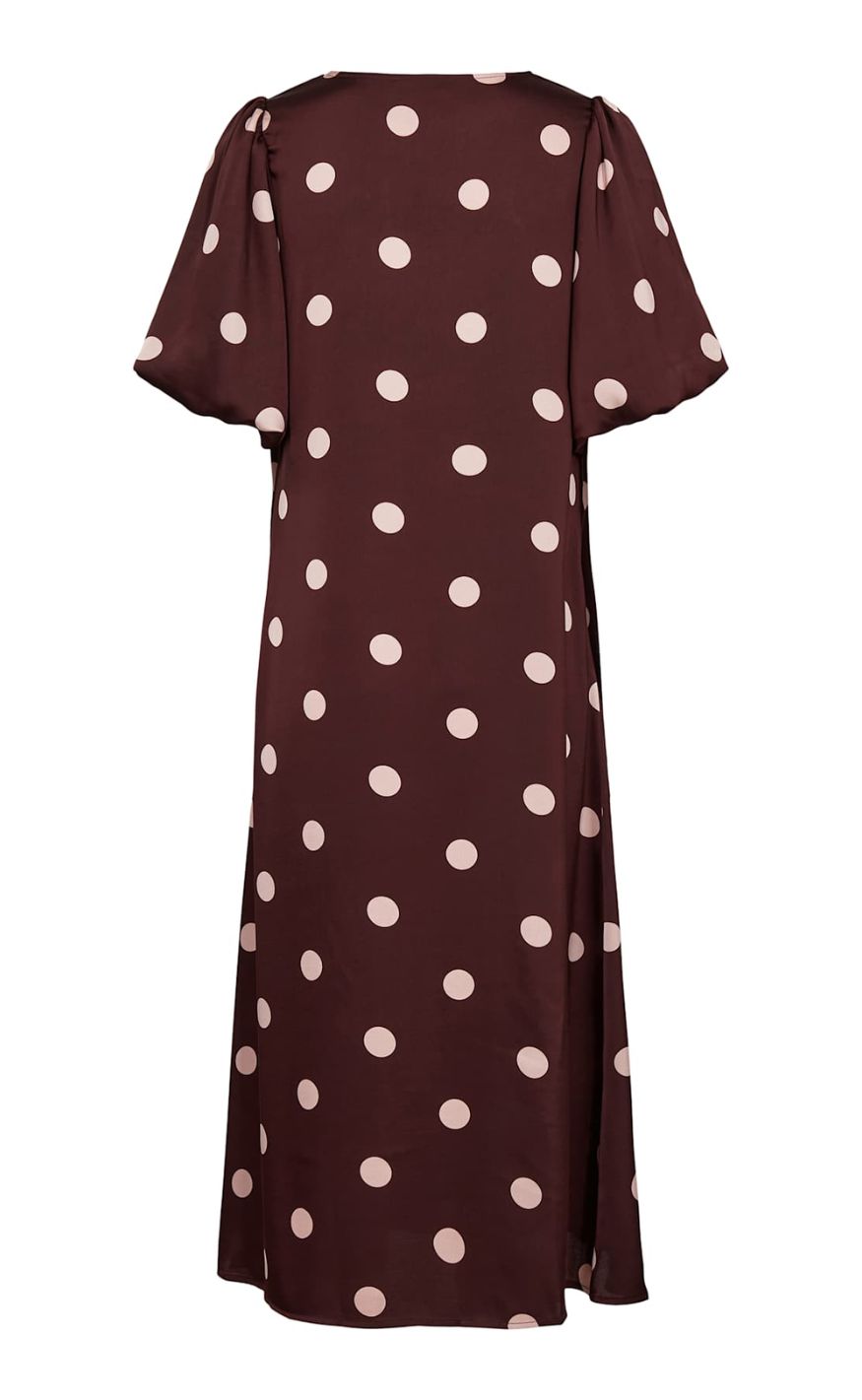 Liberte Kjole - Dotti - Plum Rose Big Dot