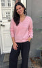 Say INA Copenhagen Strikk - Riley V-Neck - Light Pink