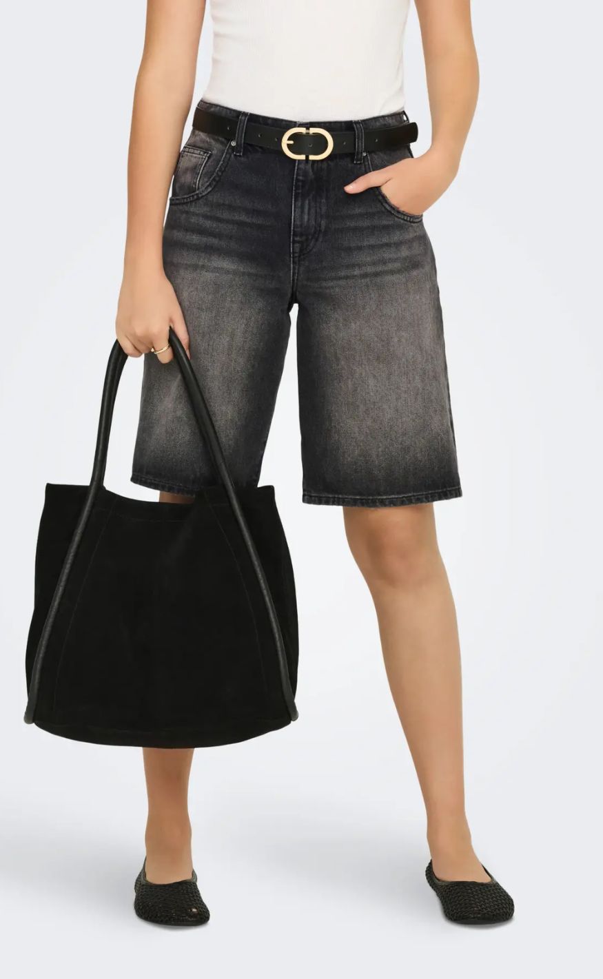 ONLY Shorts - Mate Reg - Washed Black