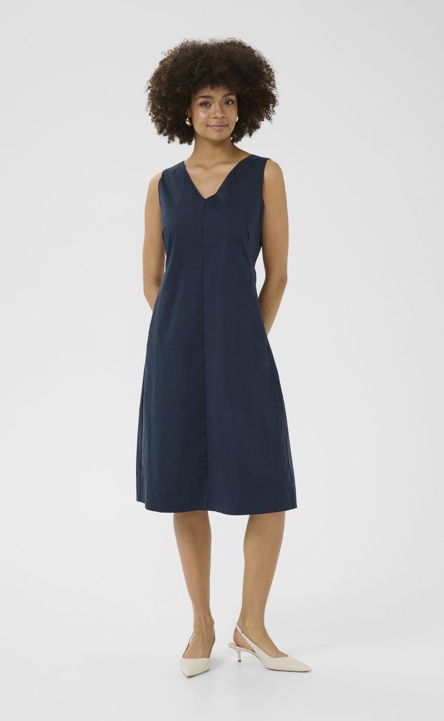 Culture Kjole - Antoinett Sleeveless - Blue Iris