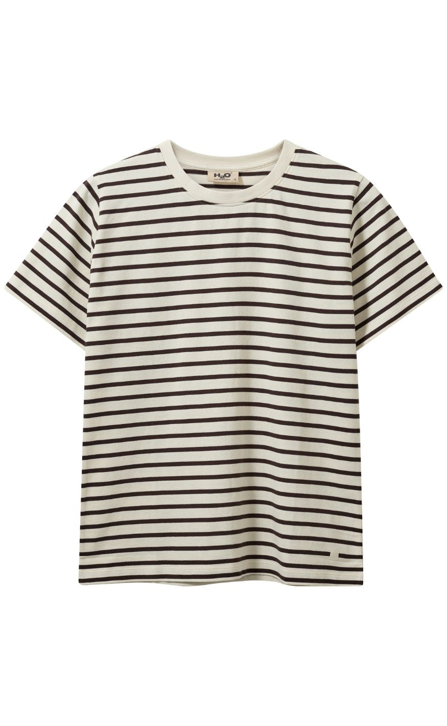 H2O T-Shirt - Skagen Striped - Cream White/Brown