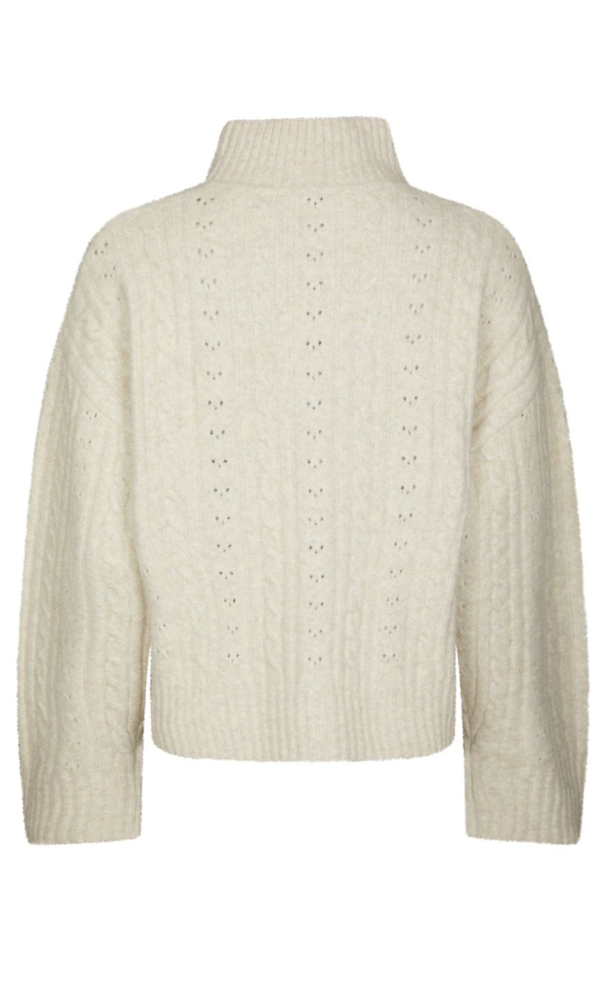 Neo Noir Bluse - Anda Cable Knit - Ivory
