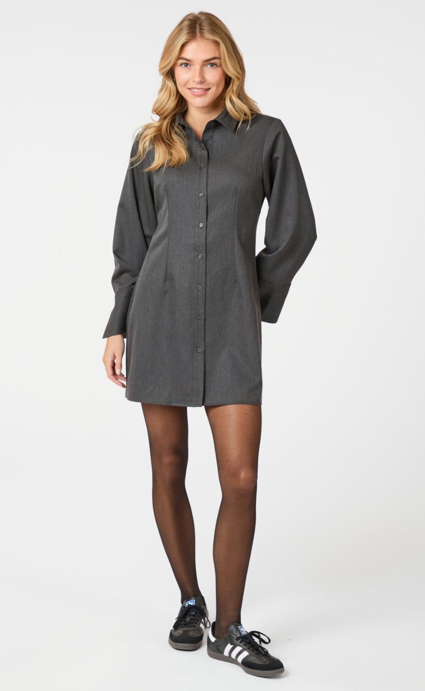 Neo Noir Kjole - Cajsa Solid - Dark Grey