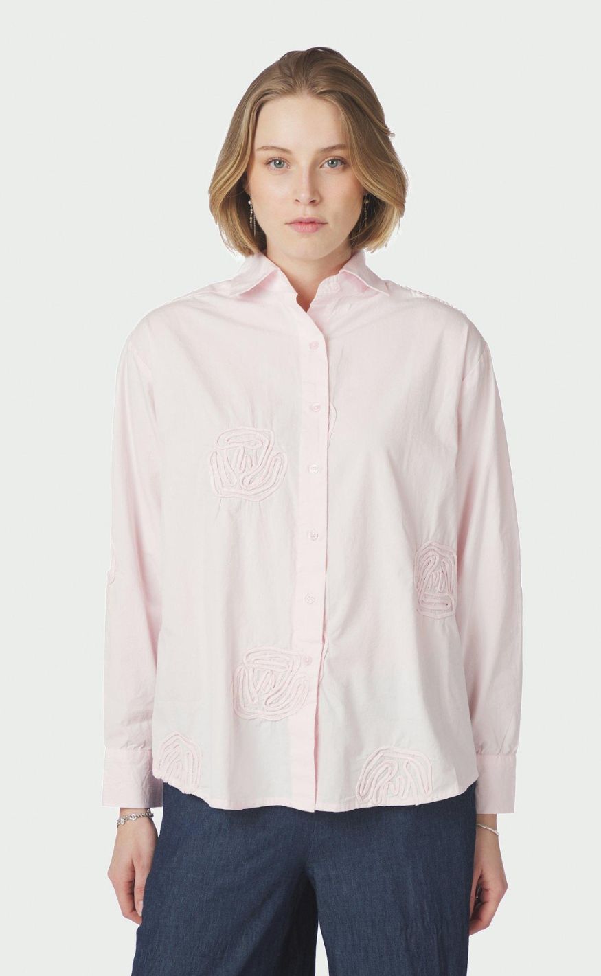 Neo Noir Skjorte - Dalma Dori Emb - Light Pink
