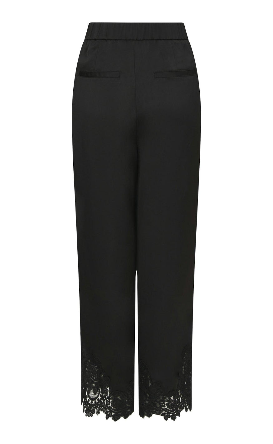 Neo Noir Bukser - Emery Heavy Sateen Lace - Black