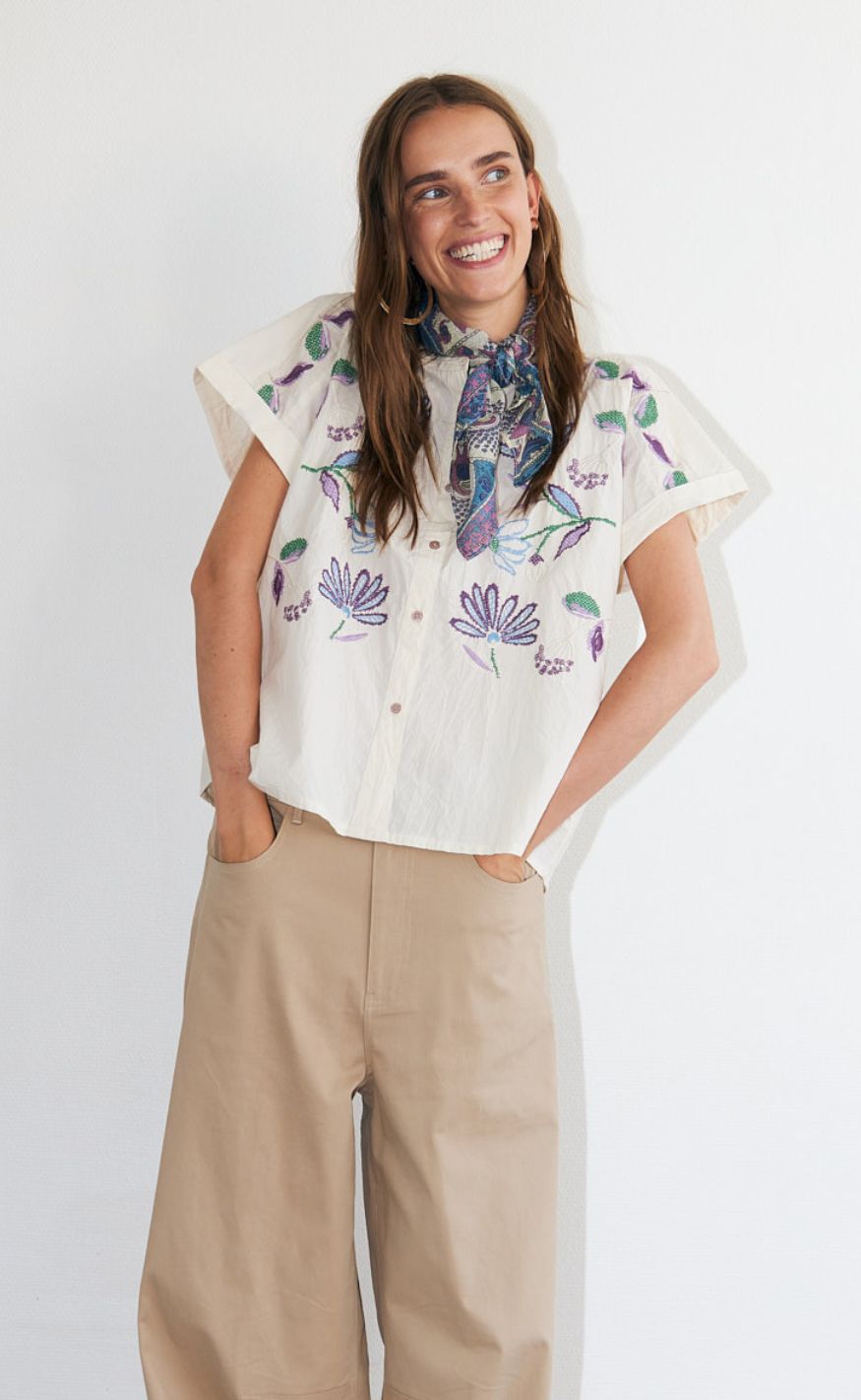 Lollys Laundry Skjorte - Mya - Creme