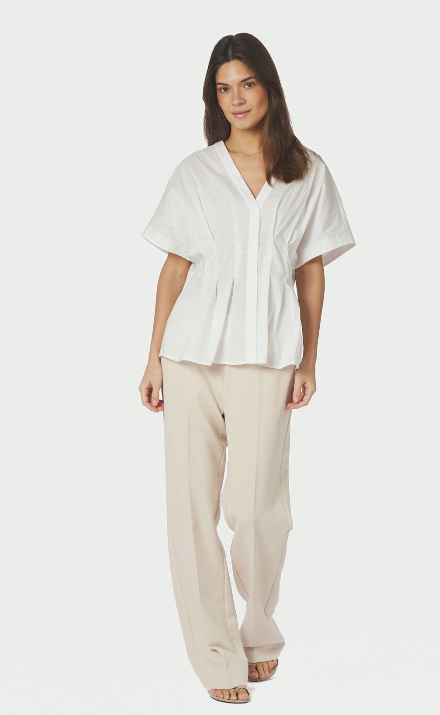 Neo Noir Bluse - Adamma Poplin - White