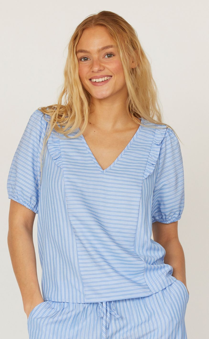 Sister Point Topp - ENINA-SS - Blue Stripe
