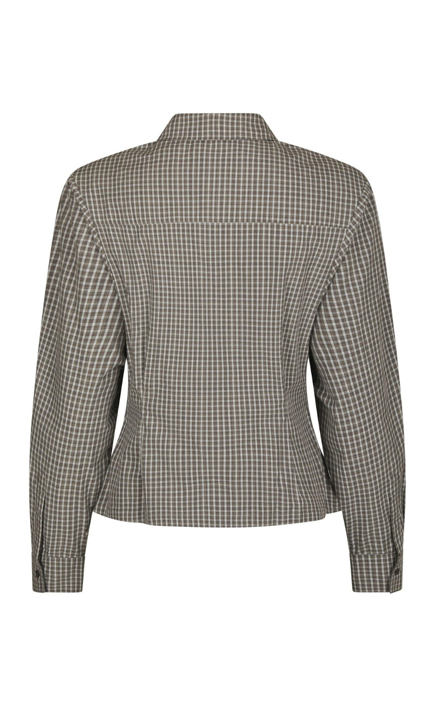 Neo Noir Skjorte - Jonelle Check - Dusty Grey