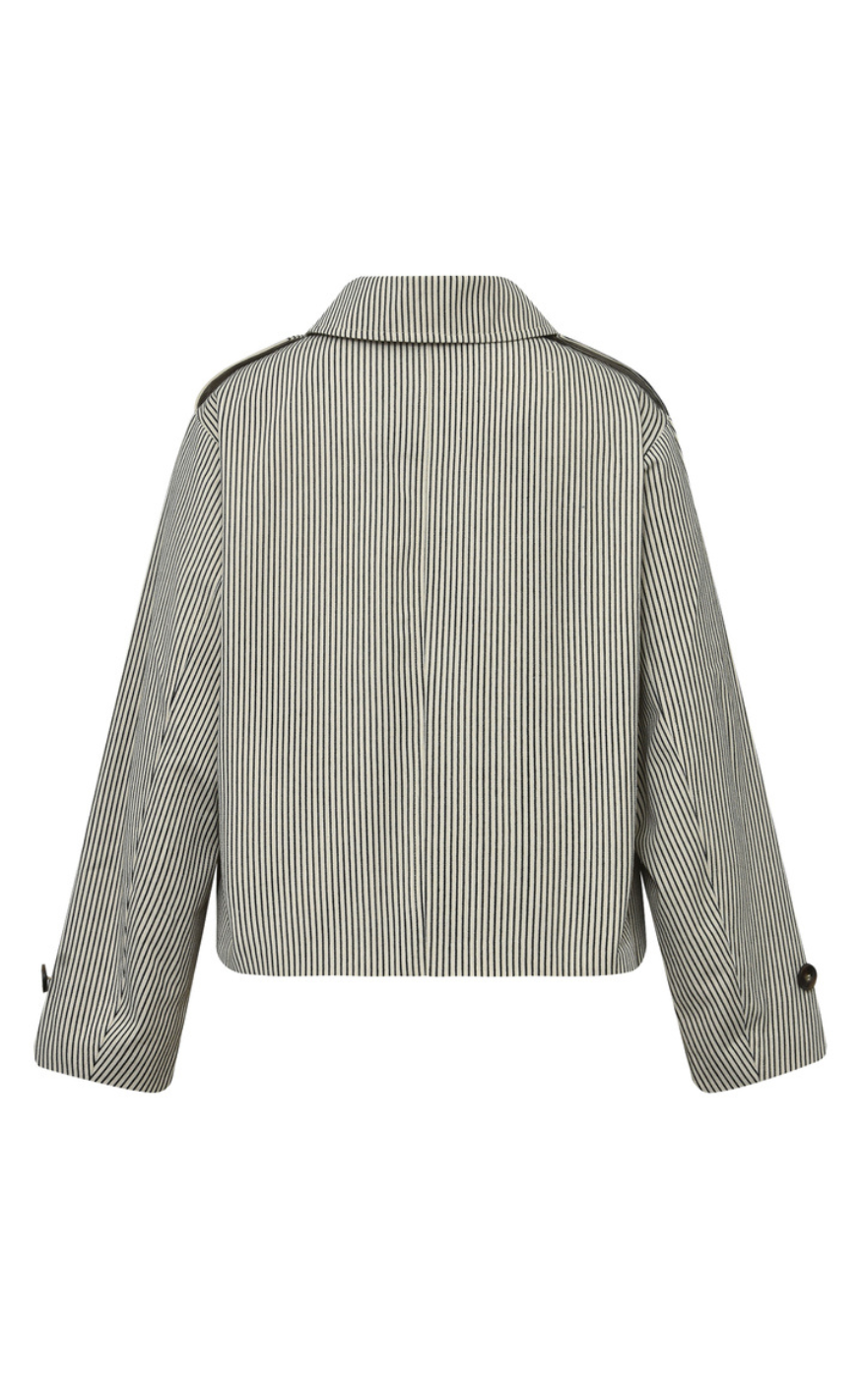 Global Funk Jakke - Becker-G - Black Beige Stripe