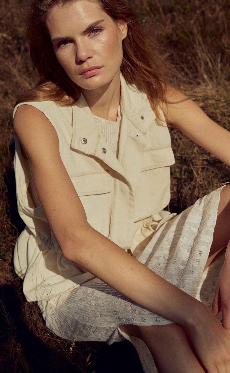 Noella Vest - Mireya - Washed Ivory