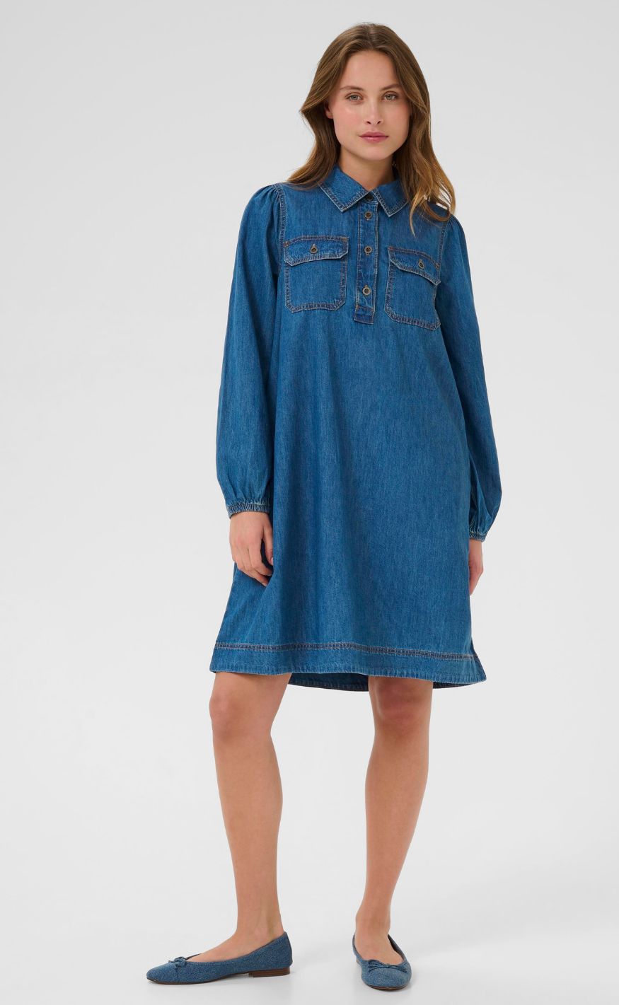 Culture Kjole - Bayla Arpa - Dark Blue Wash