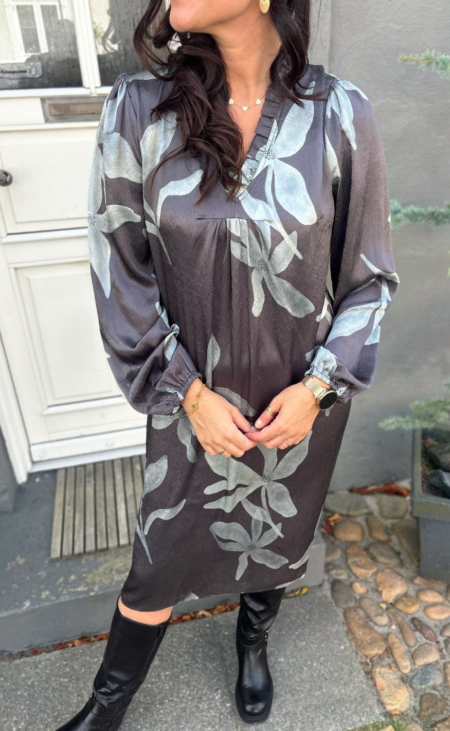 Say INA Copenhagen Kjole - Katiah LS - Flower Print
