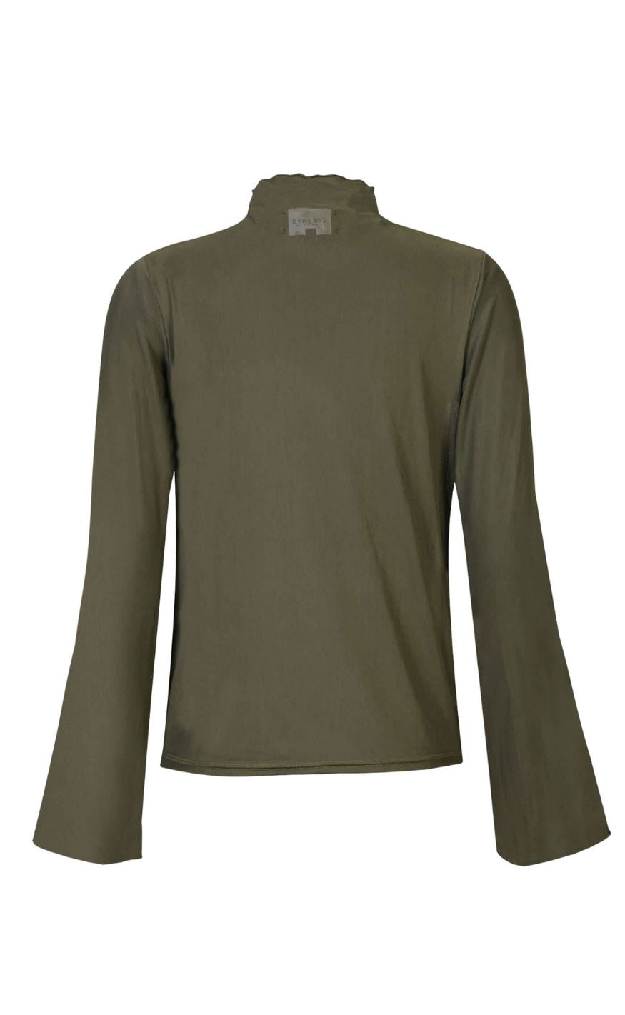 Liberte Bluse - Mesh Trompet - Army