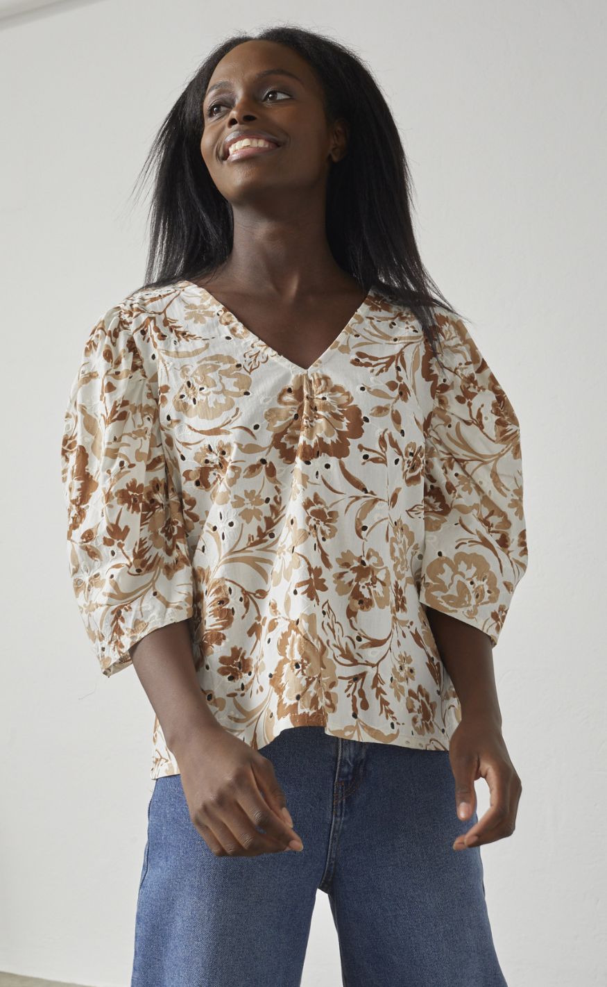 Sisters Point Topp - GILMA-N.T2 - Cream/Brown