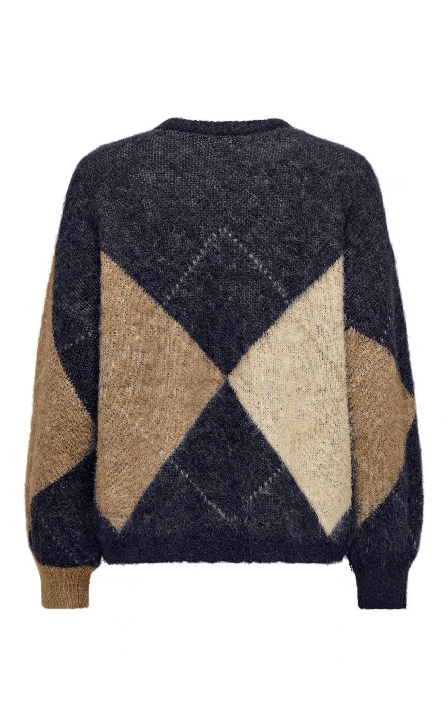ONLY Genser - Noeme - Night Sky Cocoa Creme/Biscotti/Melange/Argyle