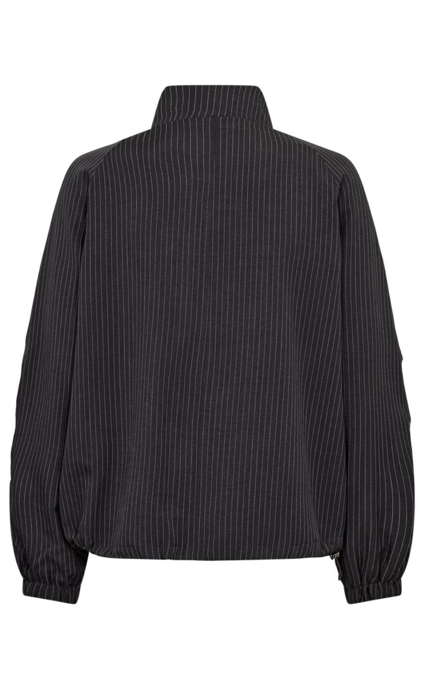 Freequent Jakke - Mali - Dark Grey Mel w. Star Off-white