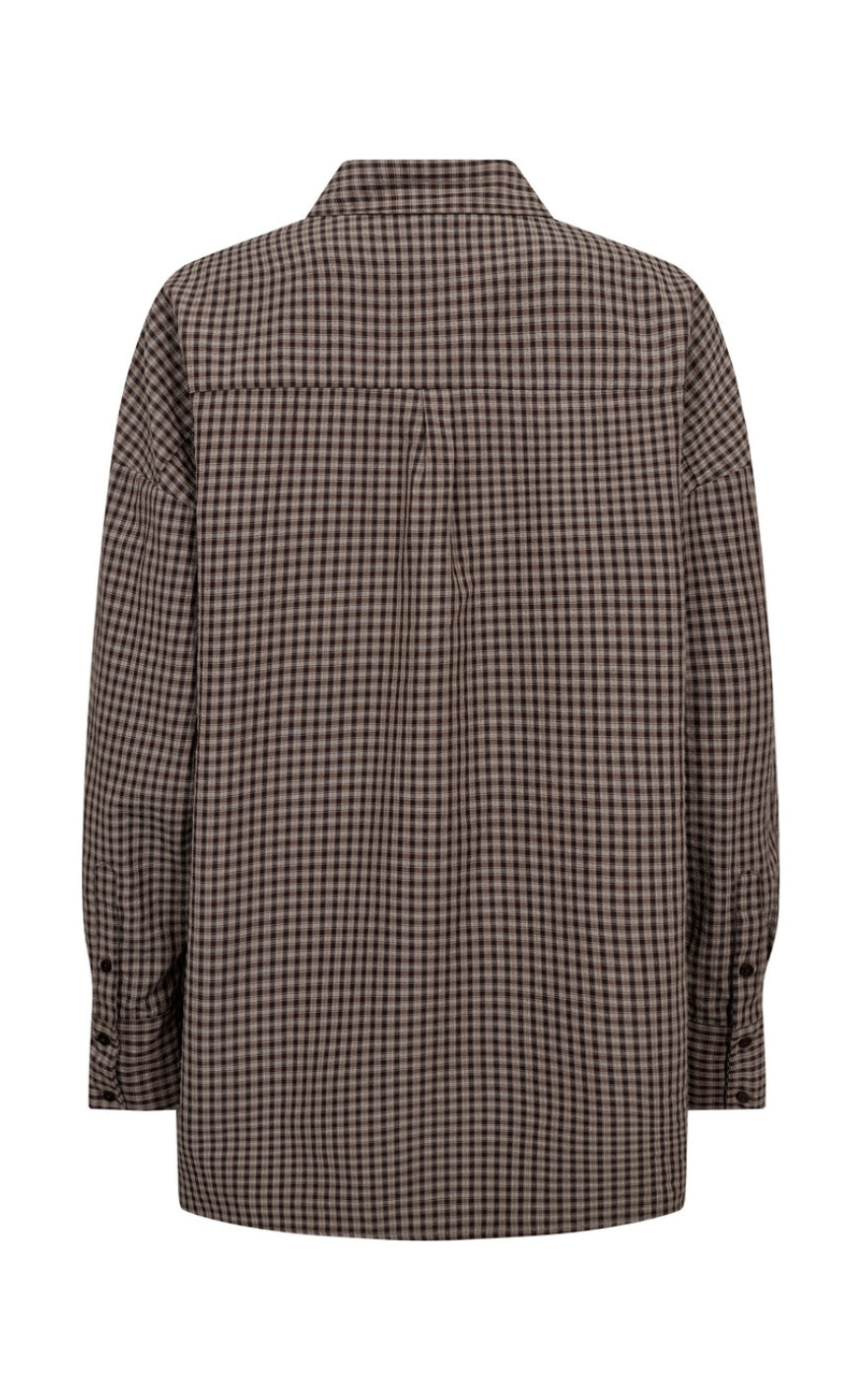A-View Skjorte - Sonja Check - Dark Brown