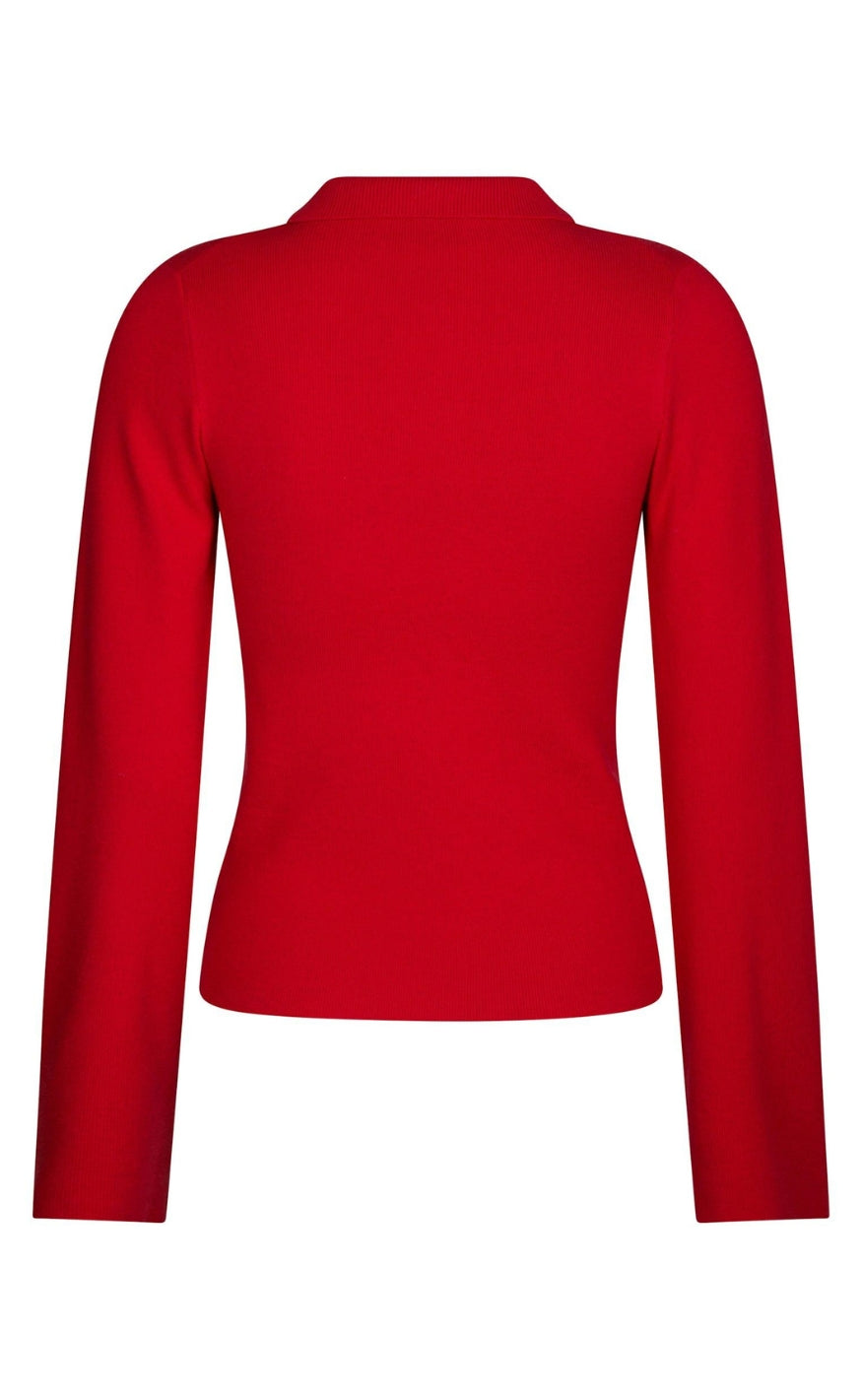 Neo Noir Bluse - Fannya Polo - Red