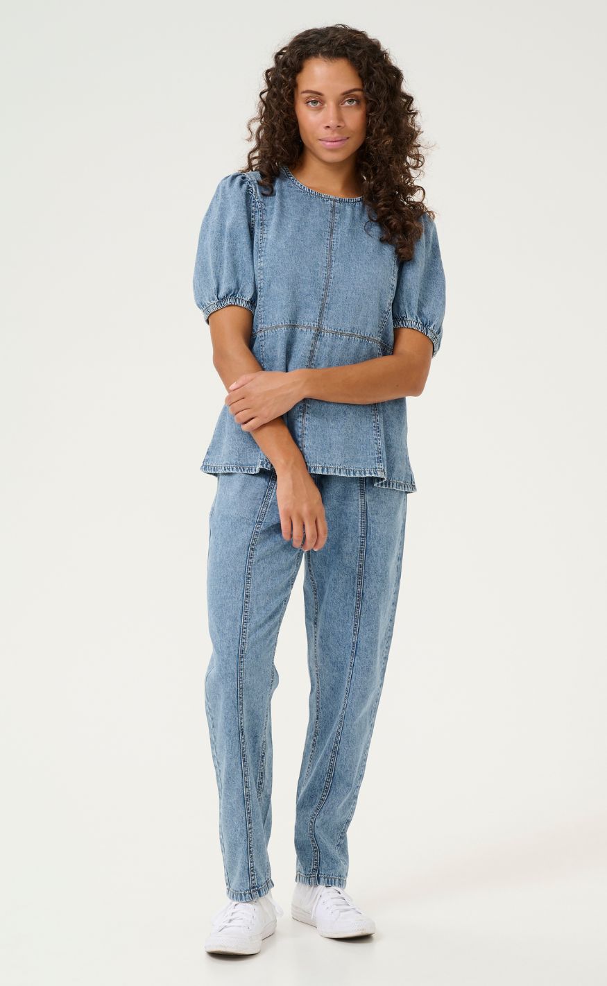 Culture Bluse - Adele Arpa - Blue Stone Wash