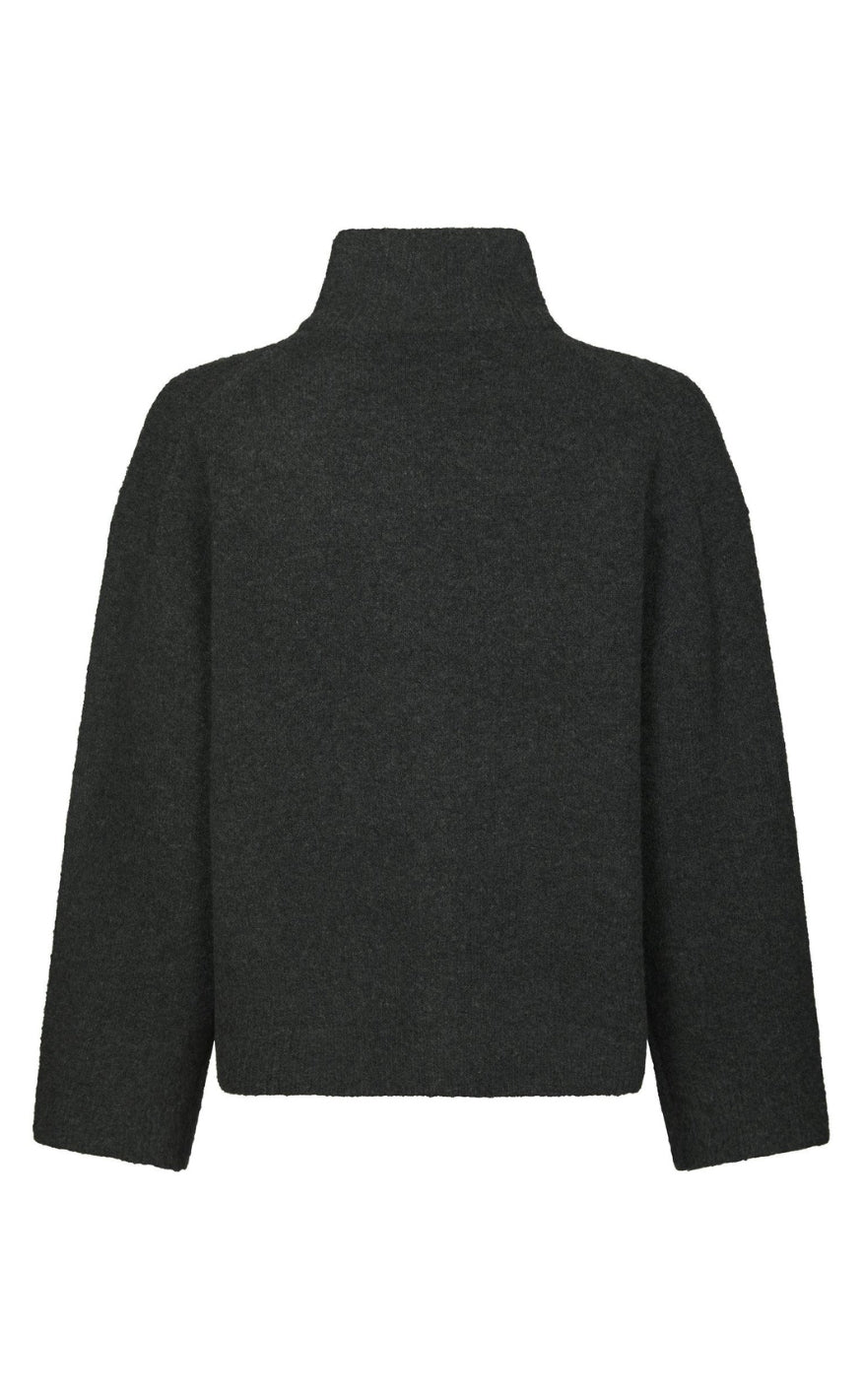 Neo Noir Cardigan - Asley Zip - Antracit