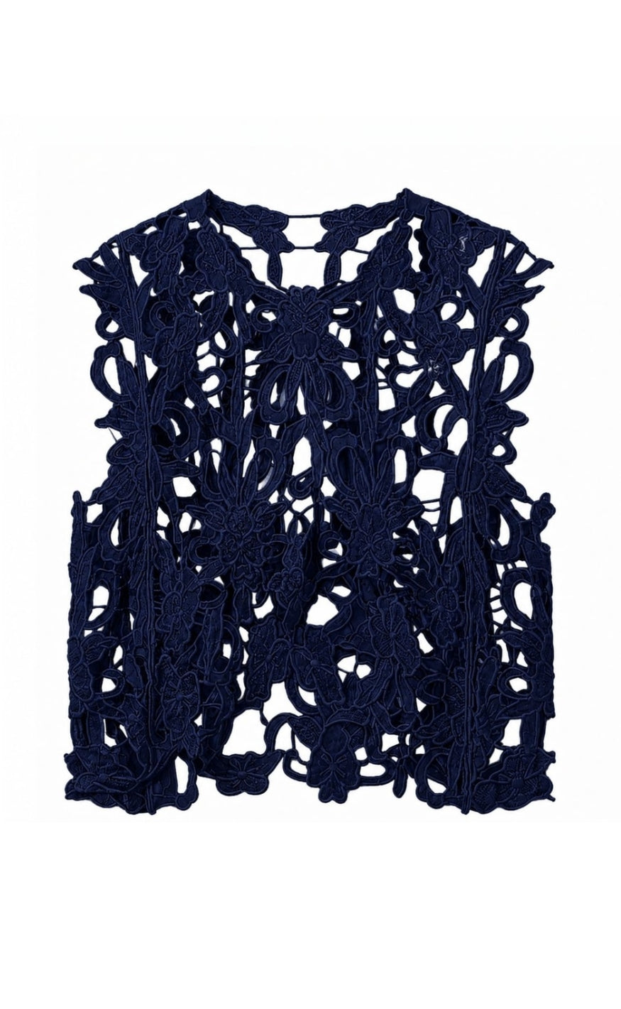 Tim & Simonsen Topp - Gudrun Lace - Navy