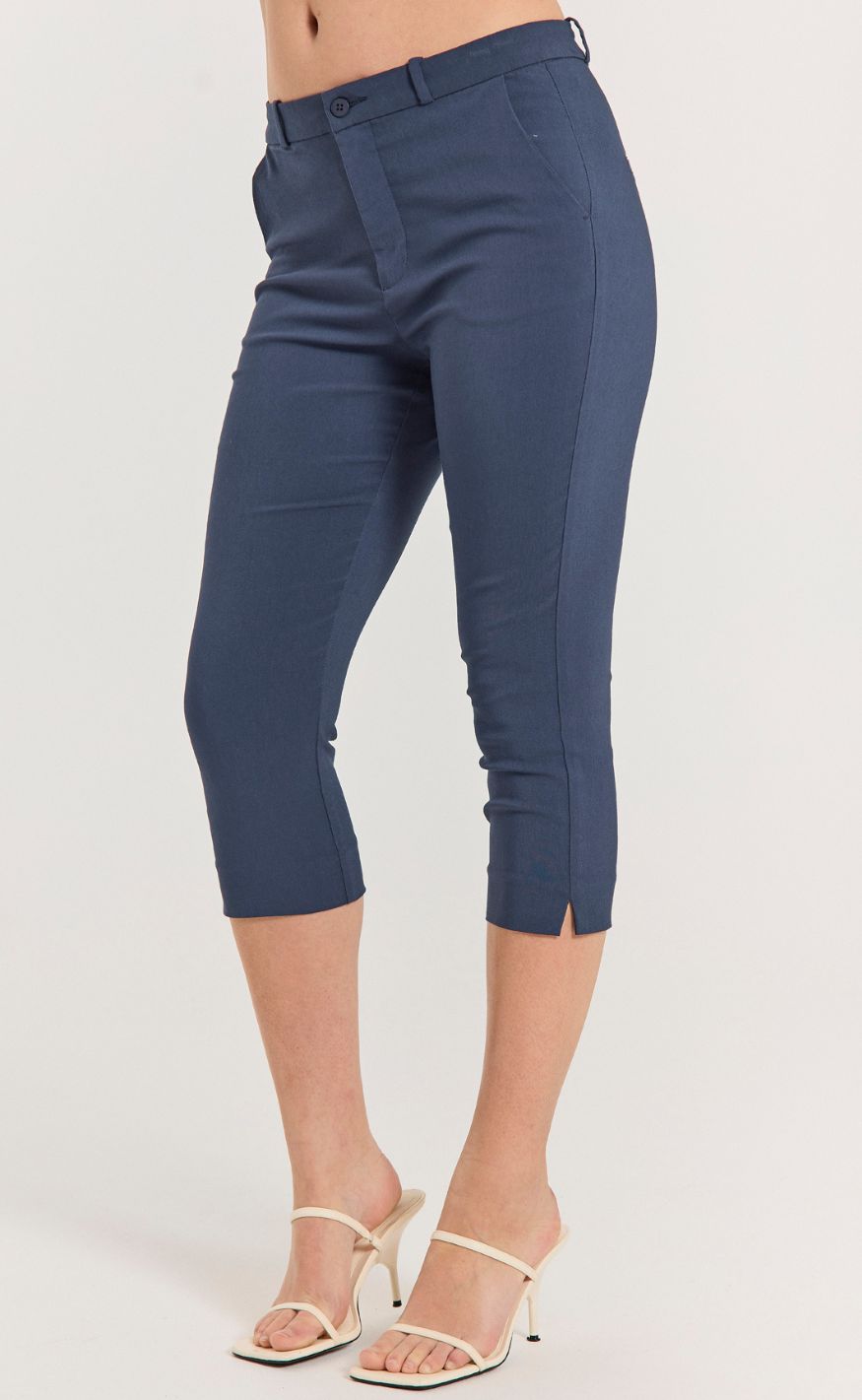 Freequent Bukser - Solvej Capri - Navy Blazer