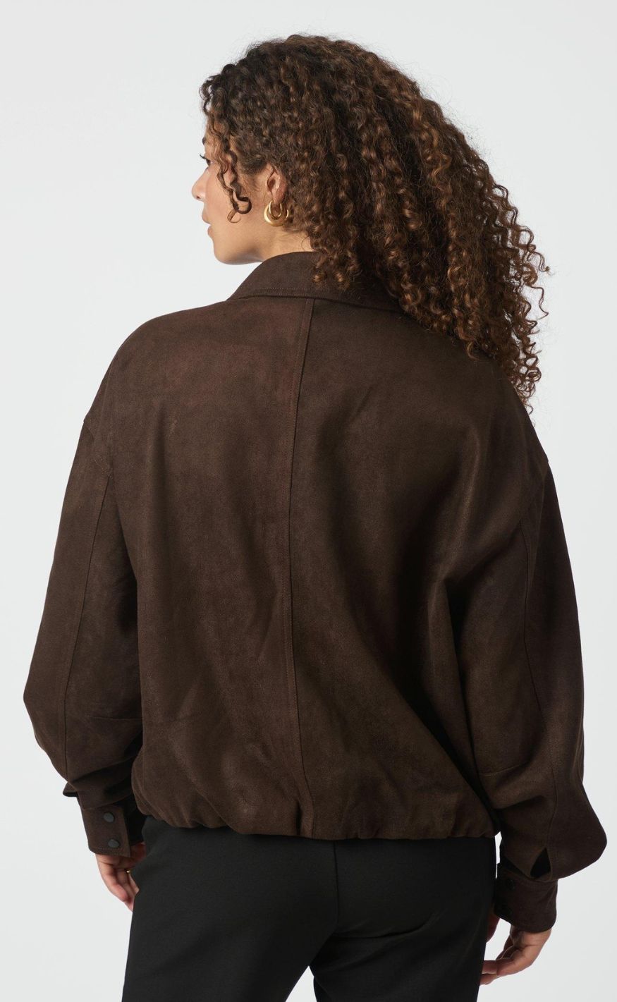 Neo Noir Jakke - Rubby Faux Suede - Dark Brown