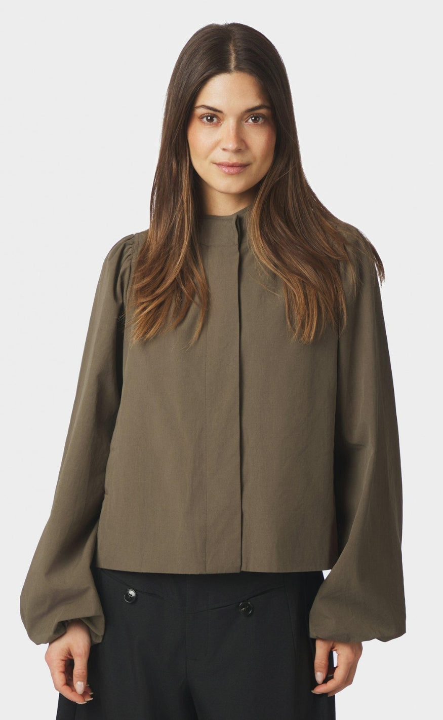 Neo Noir Jakke - Tirsa Twill - Dark Brown