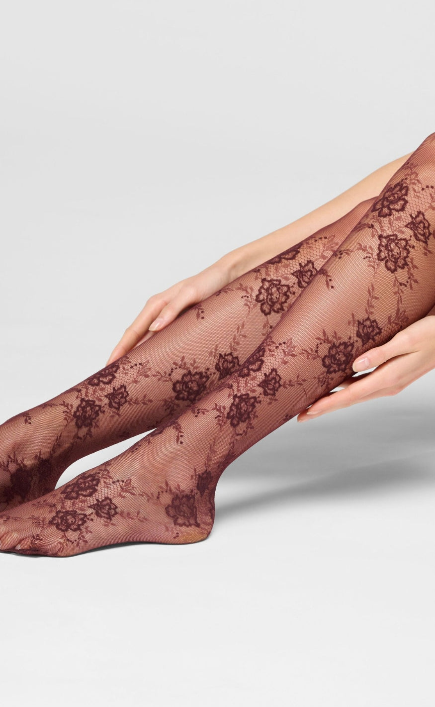 Oroblu Strømpebukser - Pure Lace tights 20 Den - Bordeaux
