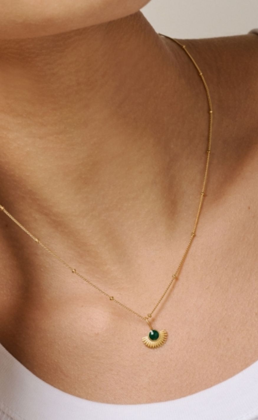 ENAMEL Copenhagen Halskjede - Soleil - Petrol Green