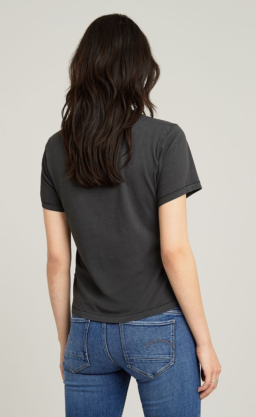 G-STAR T-Shirt - Overdyed r t wmn - DK Black GD