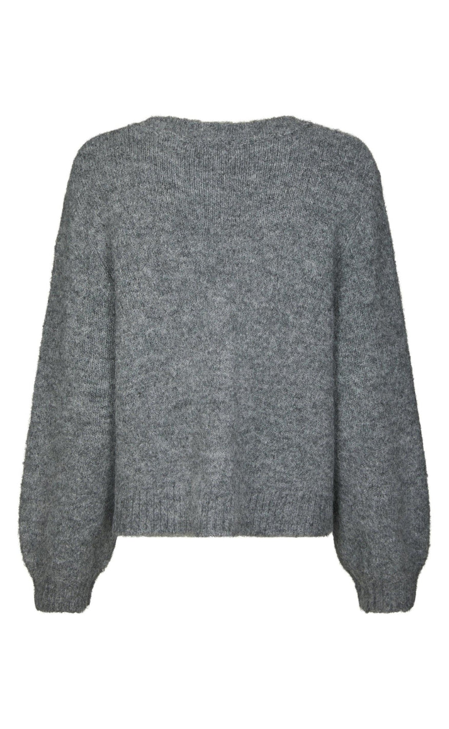 Neo Noir Cardigan - Beleney Small Check Fluff - Dark Grey