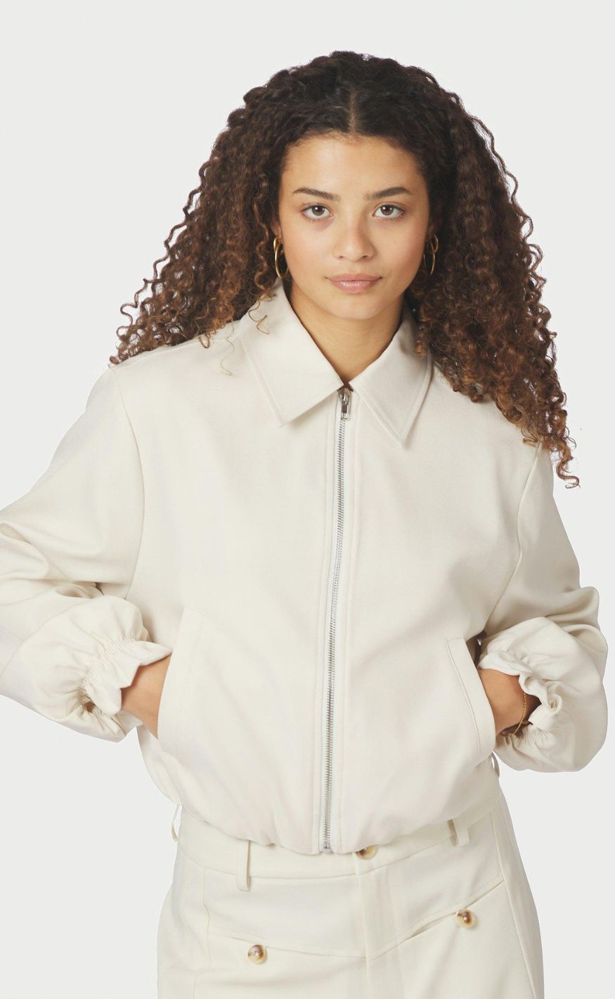 Neo Noir Jakke - Denielle Structure - Off White