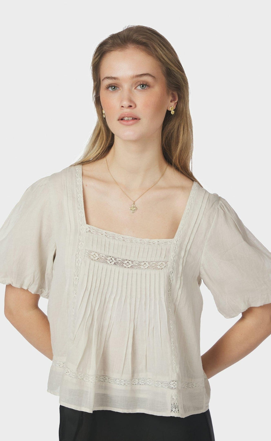 Neo Noir Bluse - Tukana S Voile - Ivory