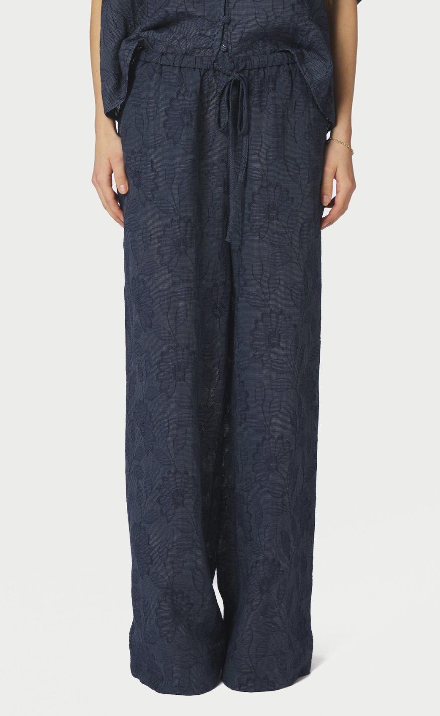 Neo Noir Bukser - Heifa Flower - Dark Blue