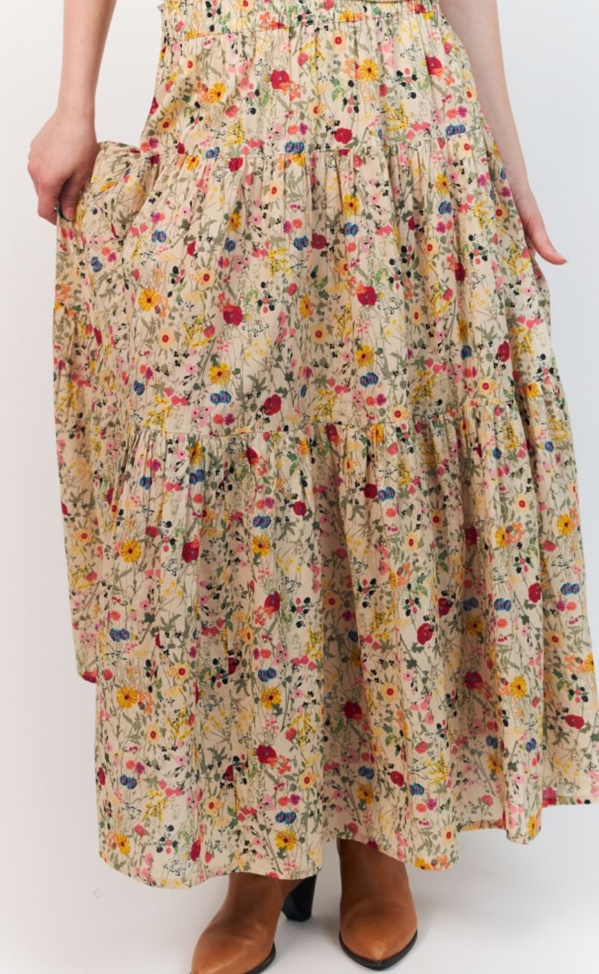 Lollys Laundry Skjørt - SunsetLL Maxi - Flower Print
