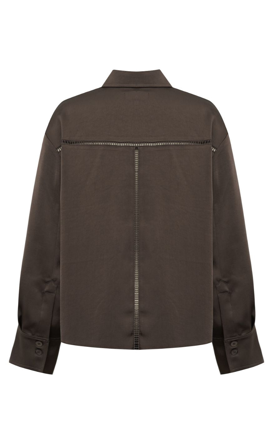 Lollys Laundry Skjorte - Sol - Dark Mokka