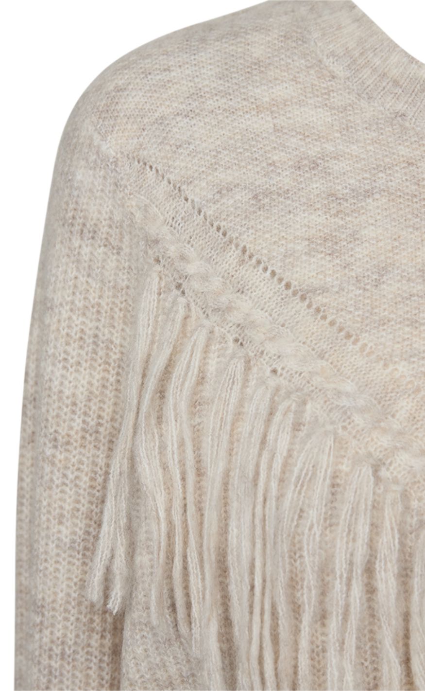 FreeQuent Pullover - Fringe - Moonbeam melange