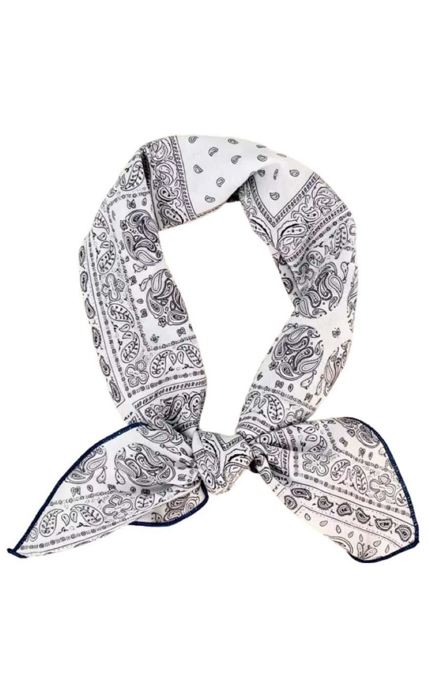 Tim & Simonsen Skjerf - Ulrika Cotton - Paisley Blue/White
