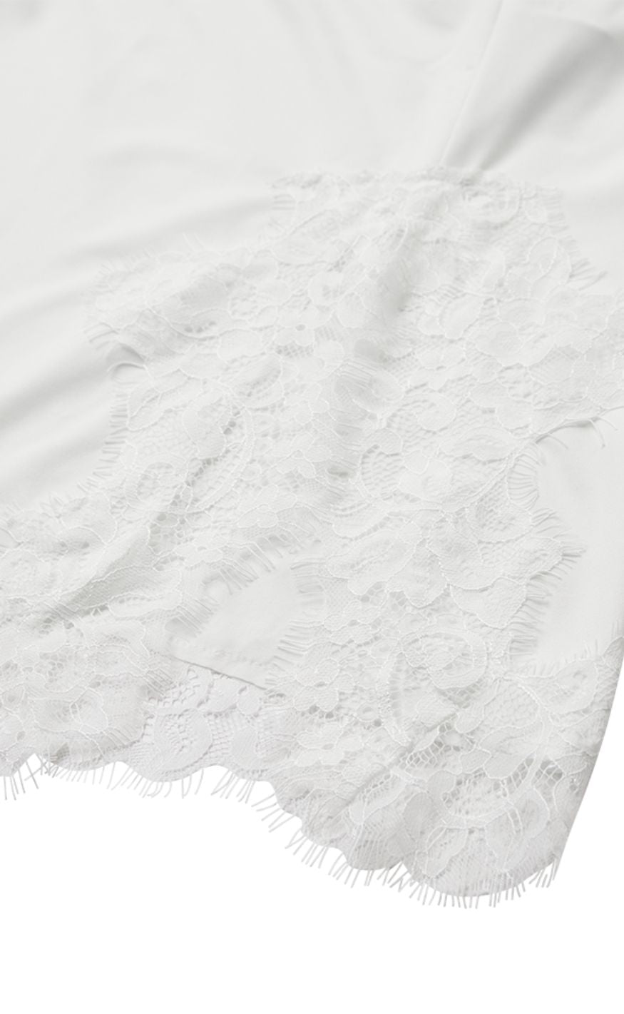Freequent Topp - Bicco Lace - Off-white